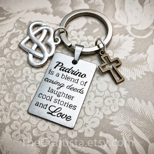 Padrino Keychain, Padrino Gift, Gifts for Padrino, Godfather, Padrino Gifts, Padrino Jewelry, Godfather Gifts, Padrino Quotes, PDR