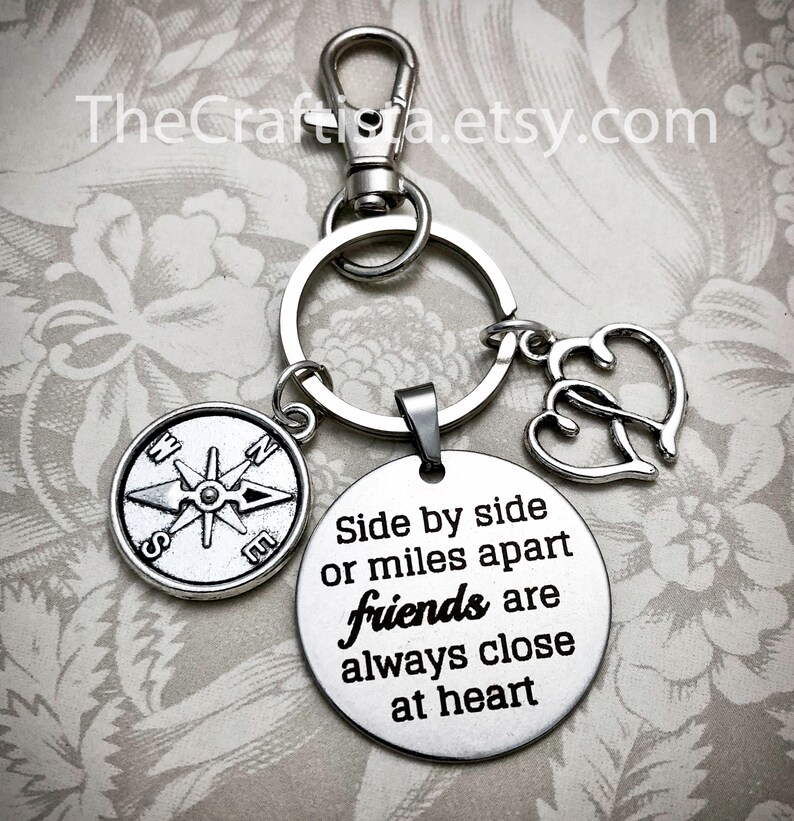 Boxed Friendship Keychain F14K Gifts for Friends Compass Etsy
