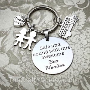 YMK, Gift for Bus Aide, School Bus Matron Gift, Bus Monitor Keychain, Bus Monitor Gift, Gifts for School Bus Monitor, Bus Matron Keychain