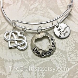MDRB, Madrina Bangle, Madrina Bracelet, Madrina Charm, Madrina Gift, Madrina Jewelry, Cadeaux pour Madrina, Tia Bangle, Best Madrina Ever