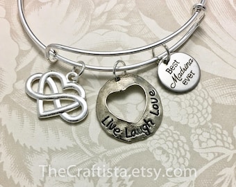 MDRB, Madrina Bangle, Madrina Bracelet, Madrina Charm, Madrina Gift, Madrina Jewelry, Gifts for Madrina, Tia Bangle, Best Madrina Ever