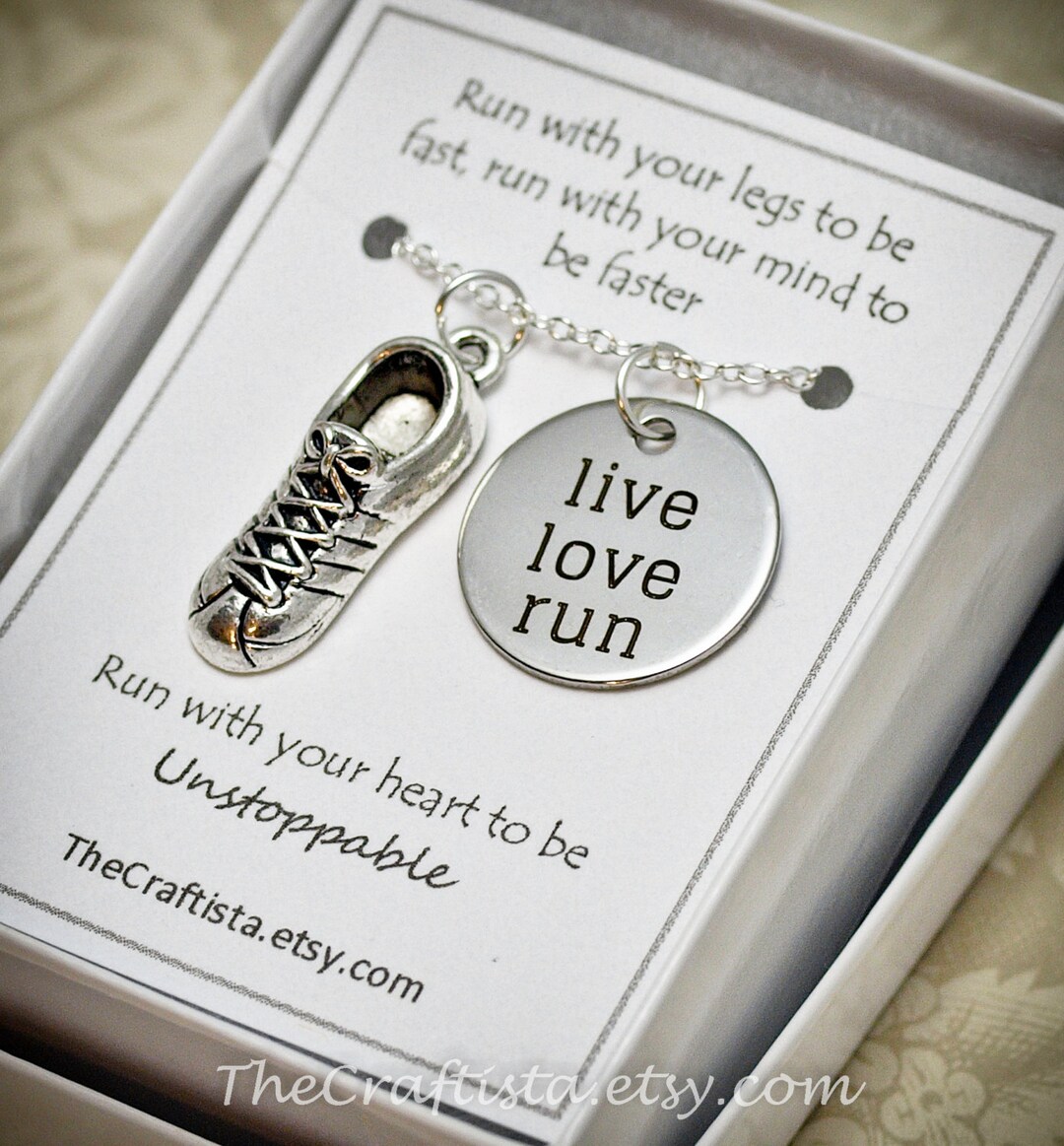 Track and Field Necklace TF1 Cleats Shoes Charm Marathon Necklace