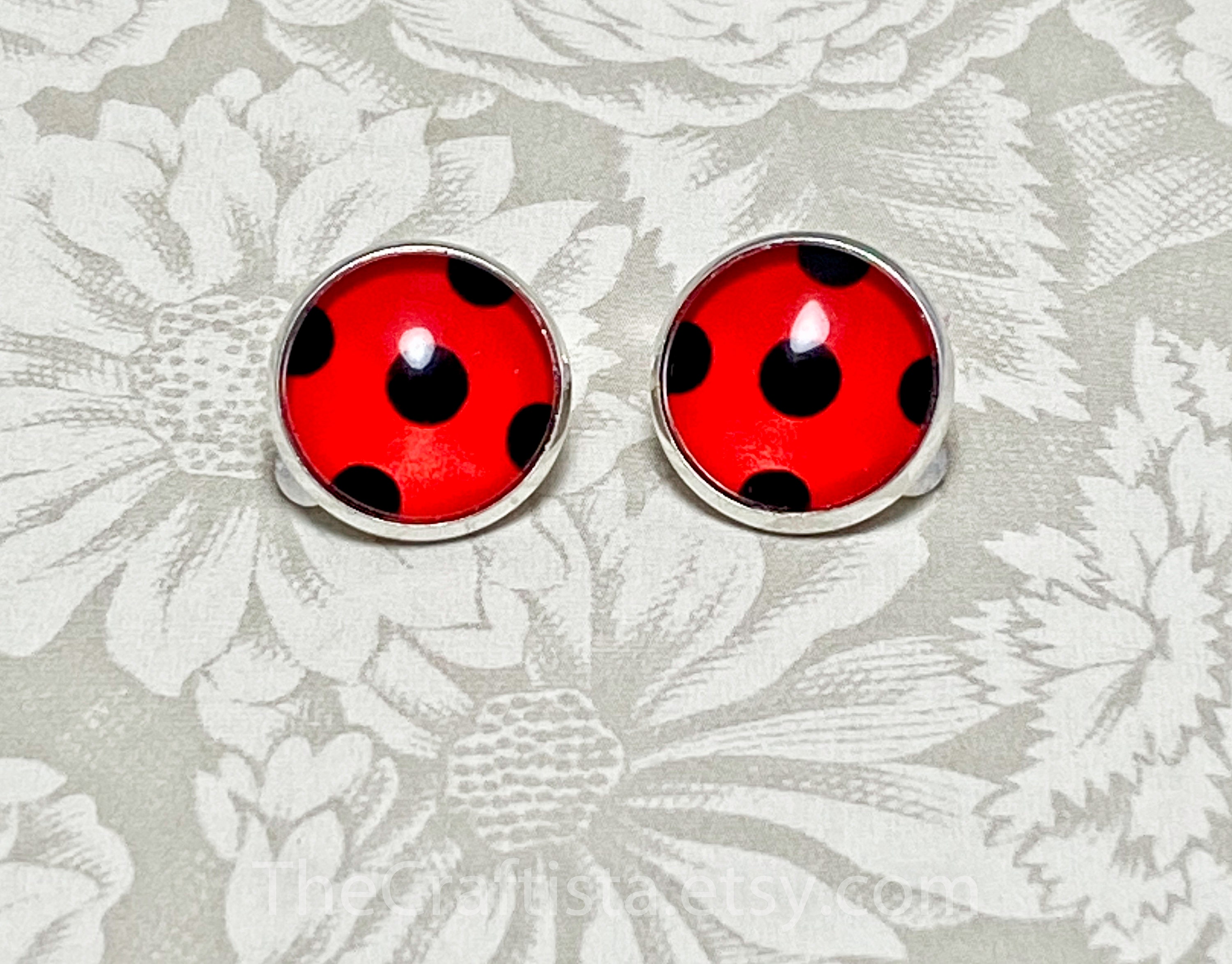 Buy Ladybug Earrings Lady Bug Clip Earrings Ladybug Clipons Online in  India  Etsy
