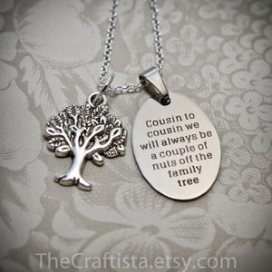 Boxed Cousin Necklace -C10A- Cousin Gift, Cousin Necklace, Cousin Jewelry, Gifts for Cousins, Cousin Pendants, Cousin Charms, Cousins