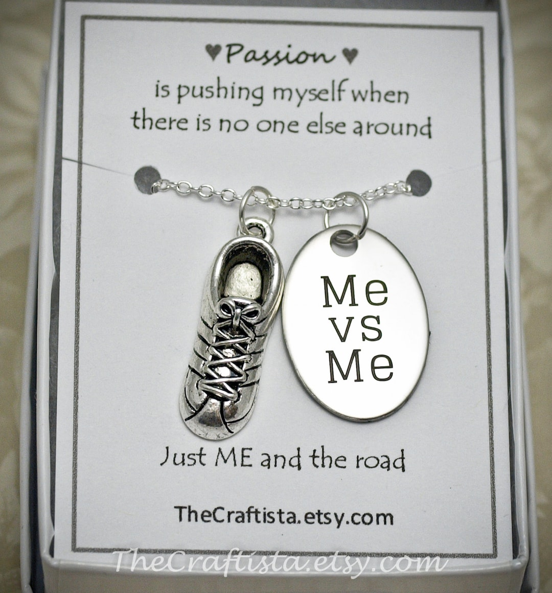 Track and Field Necklace TF3 Cleats Shoes Charm, Marathon Necklace