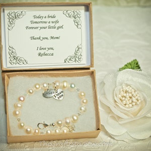 Vintage parels moeder van de bruid armband -SP- Vintage gift card -- moederdag armband -- authentieke zoetwater parels