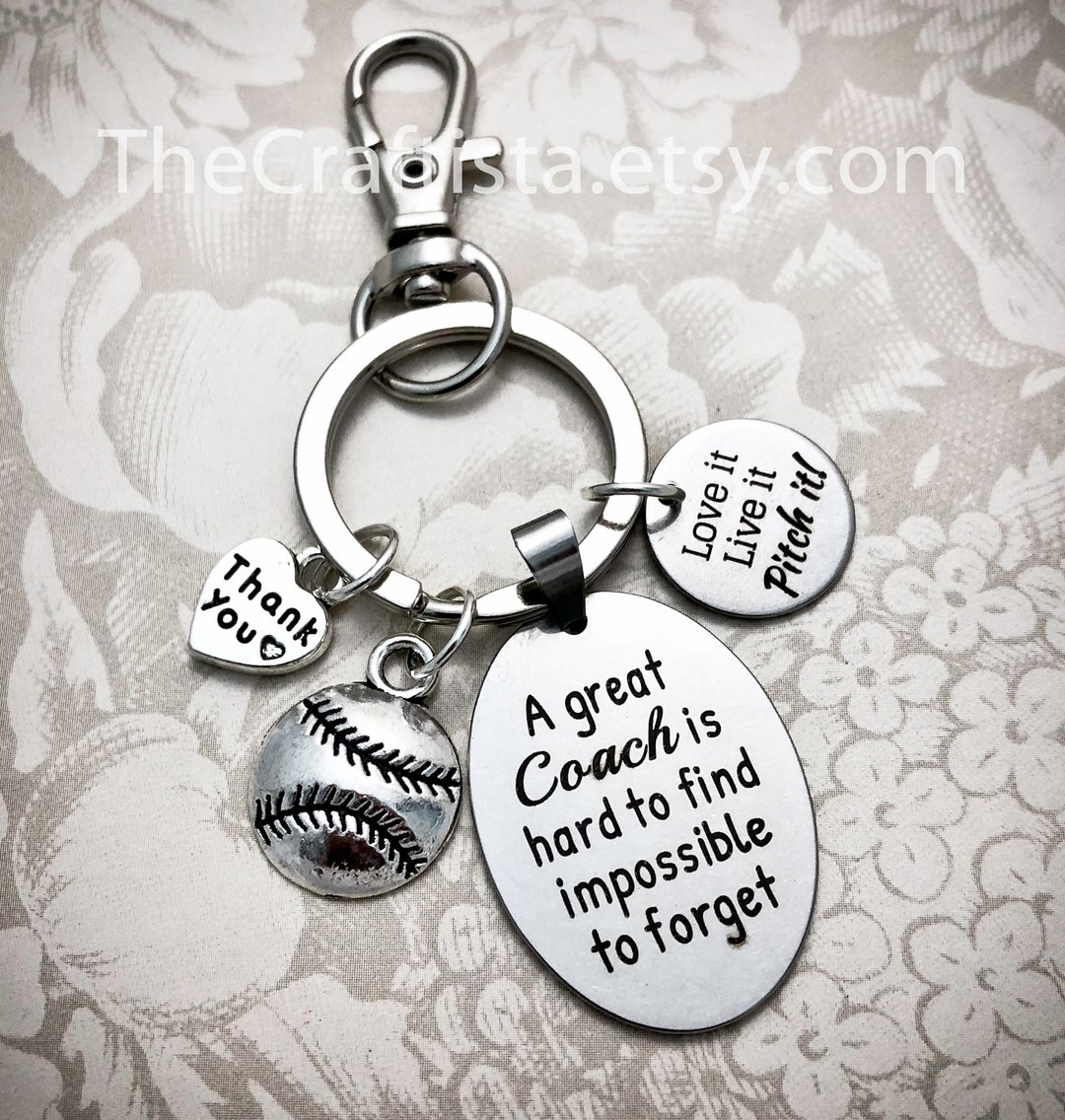 BAS-KS, Coach Keychain, Softball Coach, Softball Keychain, A Great ...