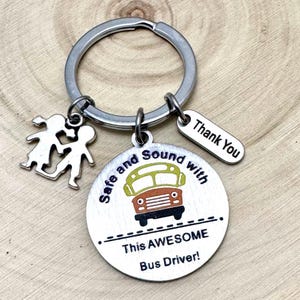 BSK, Bus Driver Keychain, Bus Driver Gift, Bus Driver, Gifts for A Bus Driver, School Bus Charm, Bus Driver Appreciation, Bus Driver Items