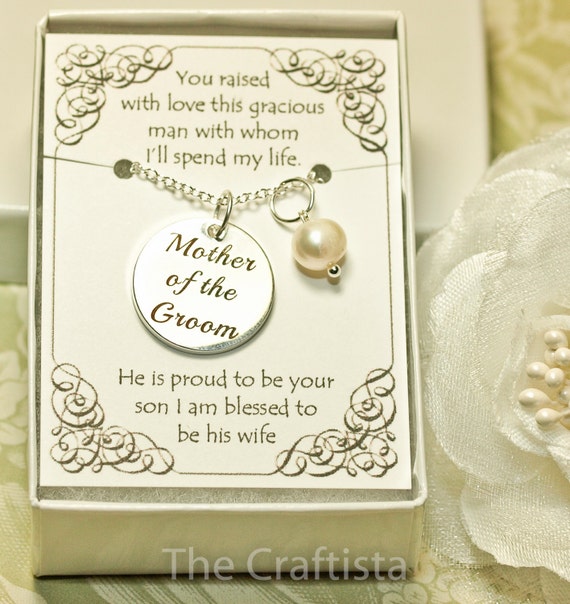 Mother of the Groom Pearl Necklace MOG2 Solitaire Pearl