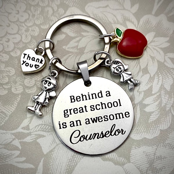 CRK, School Counselor Keychain, School Counselor Gift, Counselor Gift, Counselor Jewelry, Gifts for Counselor, Counselor Keyring, Counselor