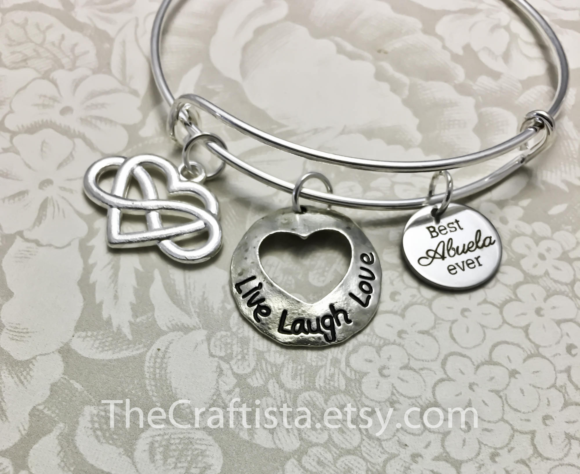 ABL, Abuela Bangle, Abuela Bracelet, Abuela Charm, Abuela Gift, Abuela Jewelry, Gifts for Abuela, Grandma of the Bride Bangle, Best Abuela