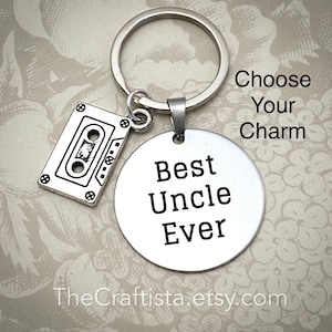 Uncle Keychain, U1, Gifts for Uncle, Father&#39;s Day Gift, Best Uncle Ever, Personalized Keychain, Uncle Gifts, Uncle Keyring, Uncle Jewelry