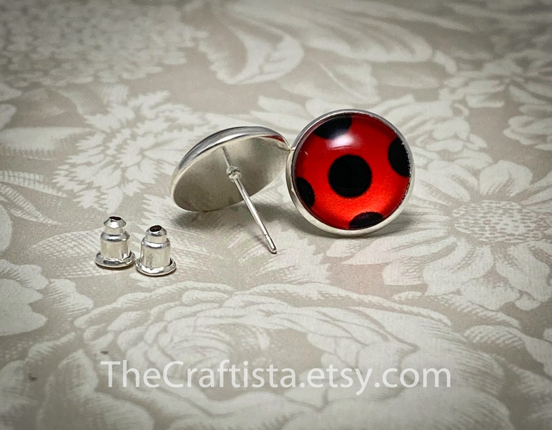 Ladybug Earrings, Lady bug Stud Earrings Halloween Costume, Ladybug Halloween, Ladybug Costume, Bestseller Ladybug Costume image 2