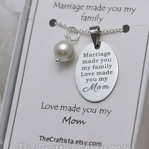 継母ネックレス -SM- 新郎の母ネックレス、義理の母への贈り物、継母への贈り物、義理の娘からの贈り物、継母