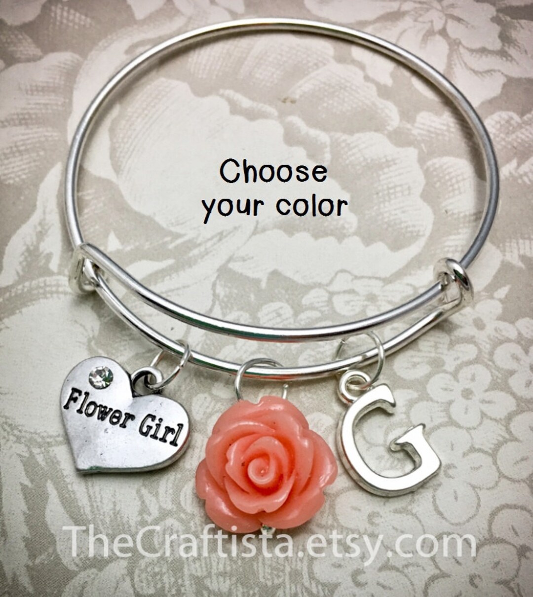 FGC, Personalized Flower Girl Bracelet, Flower Girl Jewelry, Flower