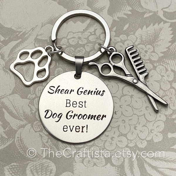 Dog Groomer Gift, Dog Grooming, Dog Mom, Dog Groomer Gifts, Dog Grooming Gift, Dog Groomer Items, Dog Groomer Keychain, Dog Charms, Dog Dad