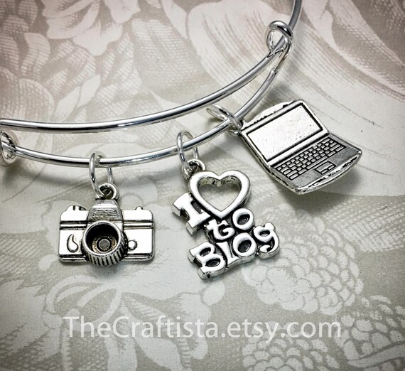 BLOG Blogger Bracelet Blogger Bangle Blogger Charm Blogger