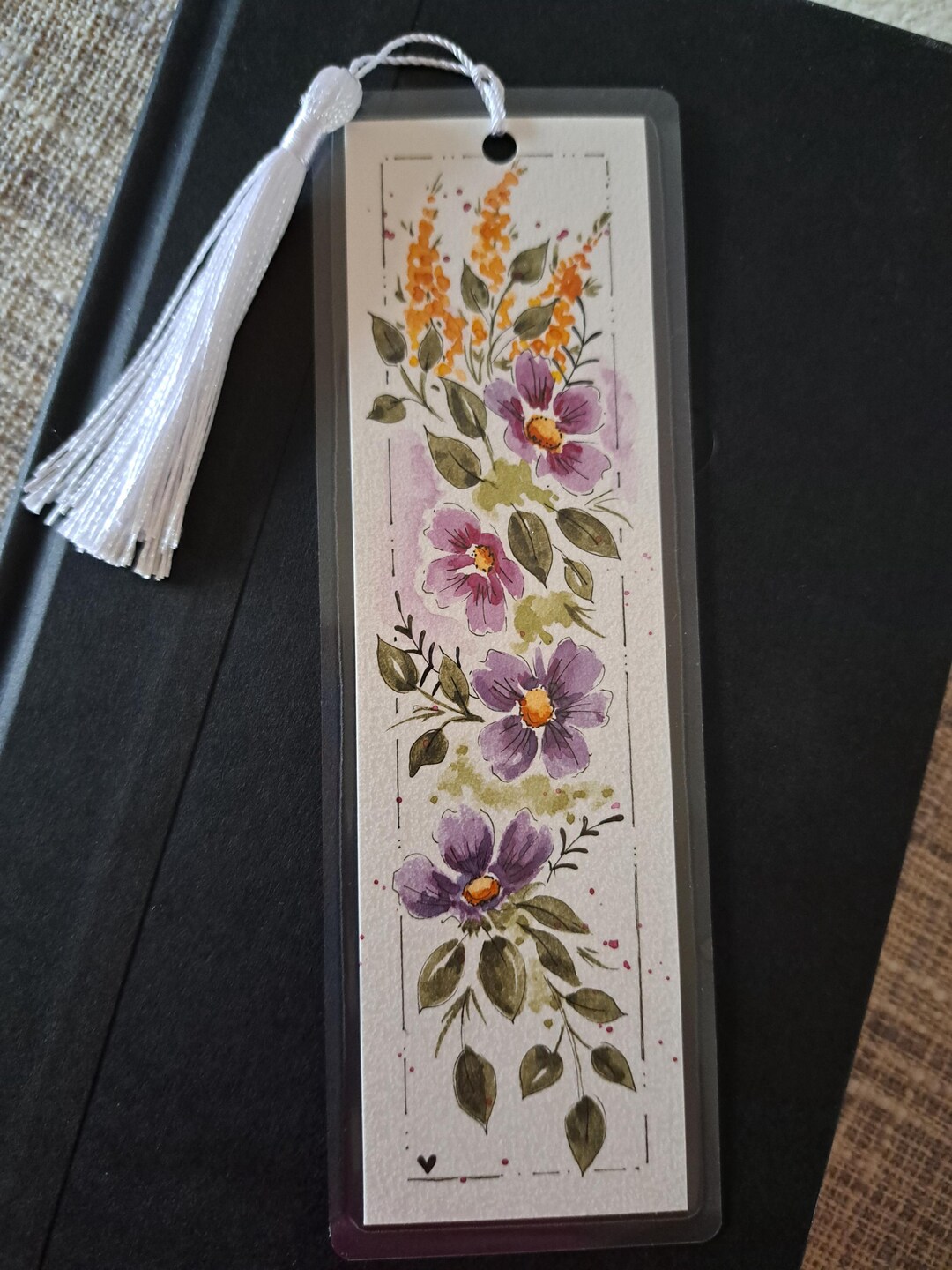 Original Watercolor Bookmark, Hand Painted and Laminated - Etsy