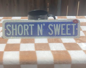 Sabrina Carpenter 3x12 Short n’ Sweet Custom Made Blinged Street Sign