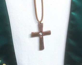 Hand Forged Copper Friedrich Cross Clergy Necklace