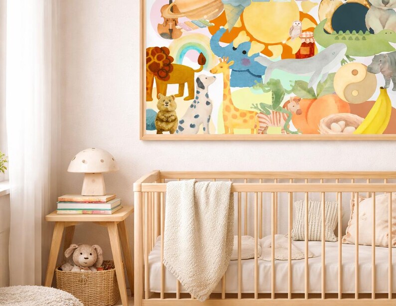 Alphabet I Spy Wall Art for Kids, Nursery Seek and Find Poster ...