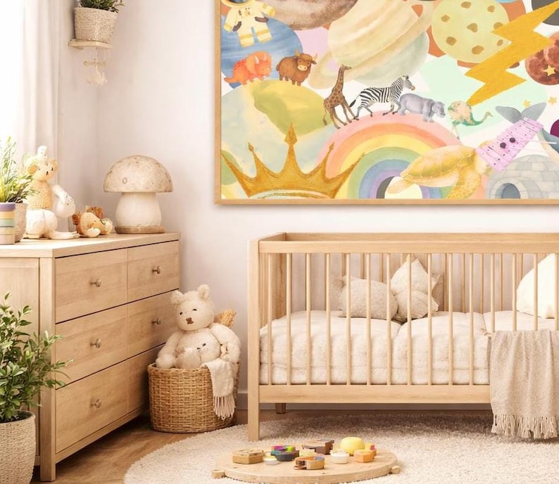 Alphabet I Spy Wall Art for Kids, Whimsical Nursery Seek and Find ...