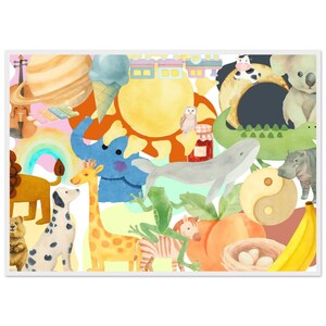 Alphabet I Spy Wall Art for Kids, Nursery Seek and Find Poster ...