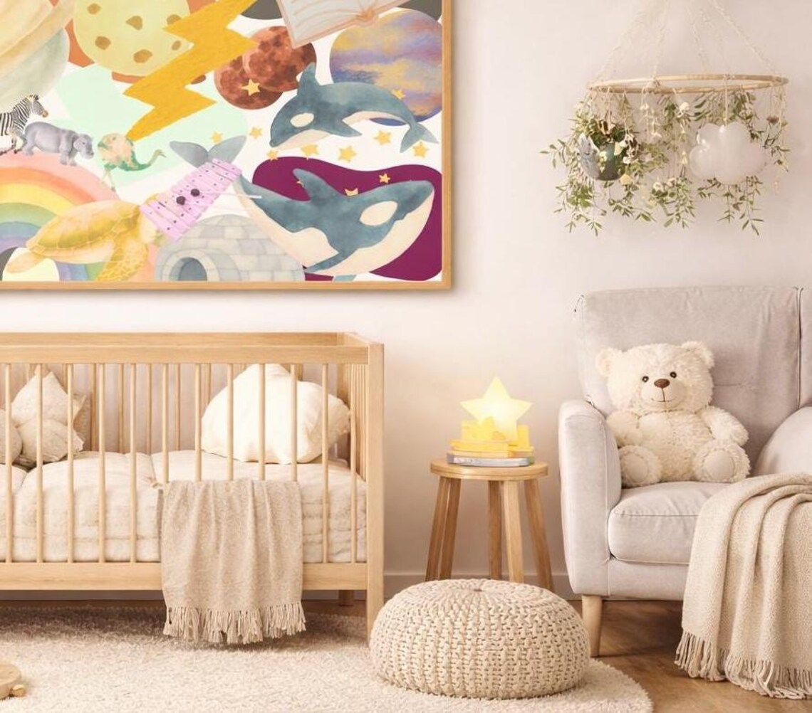 Alphabet I Spy Wall Art for Kids, Whimsical Nursery Seek and Find ...