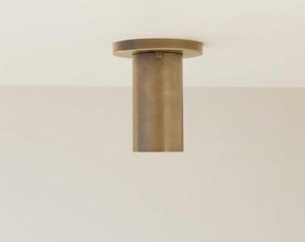 Moderne Deckenleuchte aus Messing, minimalistische Röhrenleuchte