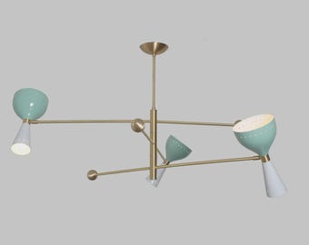 Moderner linearer Kronleuchter, Messing-Deckenleuchte im Mid-Century-Stil, Pendelleuchte für Kücheninsel und Esszimmer