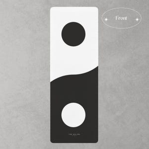 Yin Yang Yoga Mat | Minimal Aesthetic Yoga Mat | Non Slip Pilates & Meditation Mat | Gift for Yogis image 8