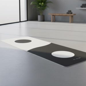 Yin Yang Yoga Mat | Minimal Aesthetic Yoga Mat | Non Slip Pilates & Meditation Mat | Gift for Yogis image 7