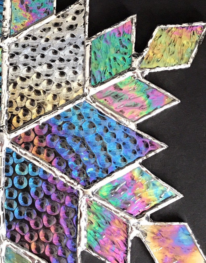 design 12D stained glass snowflake suncatcher