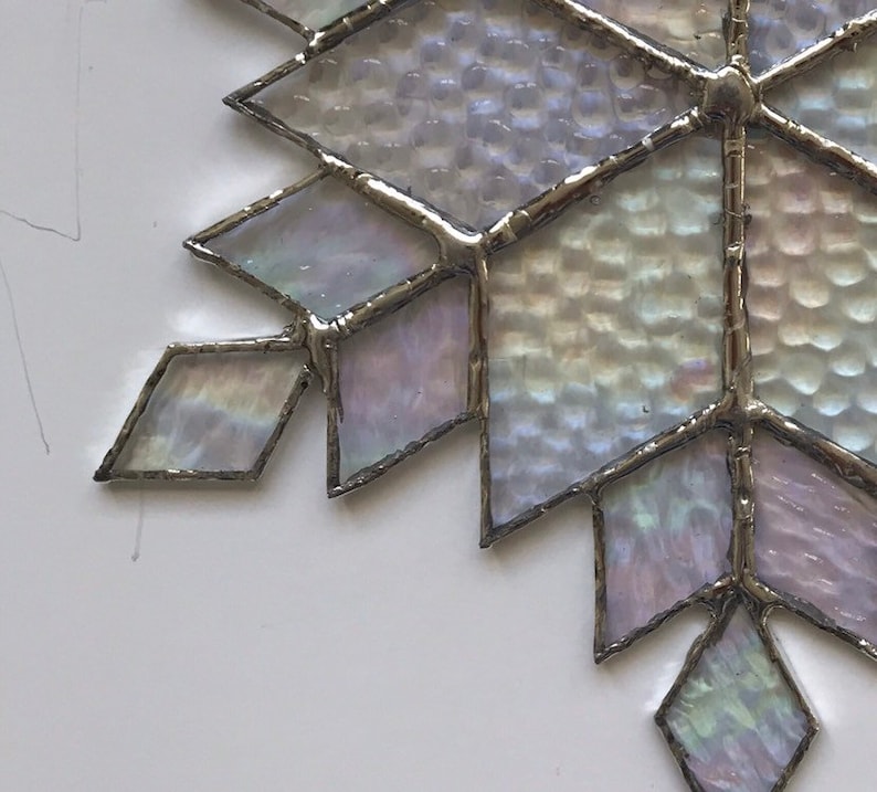 design 12D stained glass snowflake suncatcher