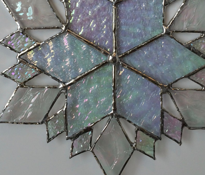 stained glass snowflake suncatcher design 36