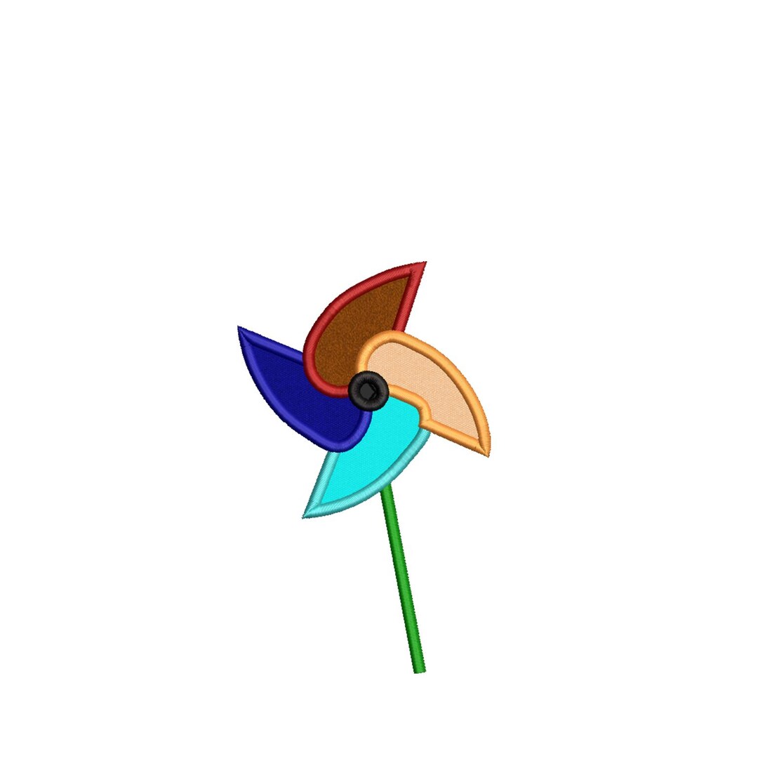 Pinwheel Autism Awareness Filled Machine Embroidery Digitized Design ...