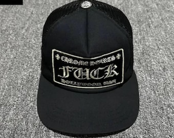 Trucker Hat Embroidered Statement Cap, Streetwear Mesh Snapback, Unisex Fashion Style Cap