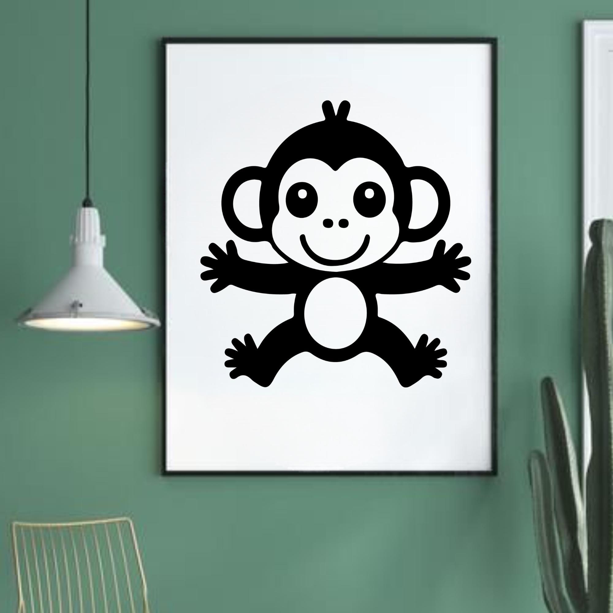 Monkey SVG Bundle, 40 Files (SVG, PNG), Commercial Use (digital ...