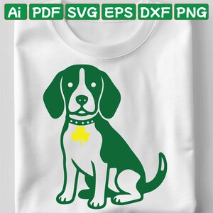 Dog Shamrock SVG, St Patrick’s Day Cut File, Lucky Dog Shirt Design (Digital Download)