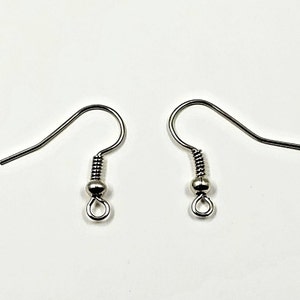 19mm 304 Stainless Steel French Earring Hooks Silver Earring Findings Steel Ear Wire