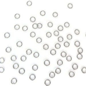 100 Stainless Steel 4mm Open Jump Rings, Unsoldered Rings Free Shipping to Canada image 2