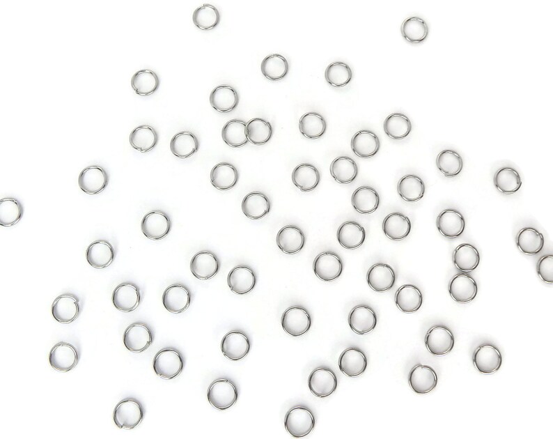 100 Stainless Steel 4mm Open Jump Rings, Unsoldered Rings Free Shipping to Canada image 2