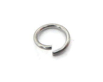 100 Stainless Steel 4mm Open Jump Rings, Unsoldered Rings - Free Shipping to Canada