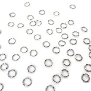 100 Stainless Steel 4mm Open Jump Rings, Unsoldered Rings Free Shipping to Canada image 3