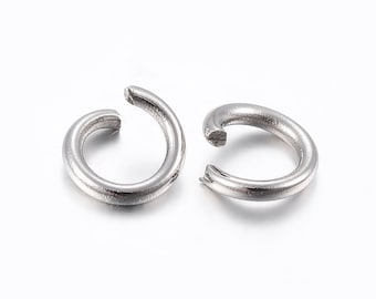 8mm 20 Gauge Stainless Steel Open Jump Rings 8x0.8mm Unsoldered Rings - Free Shipping to Canada