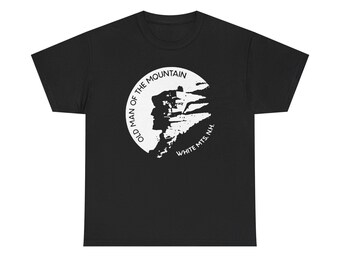 Old Man of the Mountain New Hampshire Vintage Graphic Tee, Historic Landmark Shirt, White Mountains Souvenir, Nature Lover, Retro Travel Tee