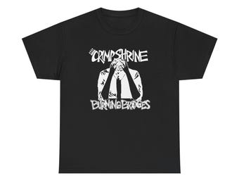 Crimpshrine Burning Bridges Punk Shirt, Vintage DIY Hardcore Graphic Tee, Classic Underground Punk Rock T-Shirt, Music Fan Gift