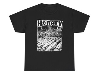 Camiseta Heresy UK Hardcore Punk Tee Vintage Anarcho Punk Graphic Tshirt Classic Hardcore Unisex Fan Gift
