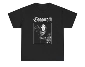Camiseta gráfica de Gorgoroth, camiseta noruega de black metal, regalo para fans de la música alternativa oscura.