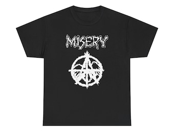 Misery Shirt Crust Punk Band Tee D Beat Hardcore Vintage Graphic T-Shirt Underground Punk Unisex